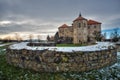 The view on the Gothic Svihov castle, Czech Republic Royalty Free Stock Photo